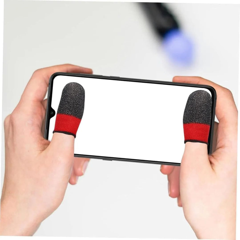 Premium Gaming Finger Sleeves Bundle 1 Pair Anti Sweat Touchscreen