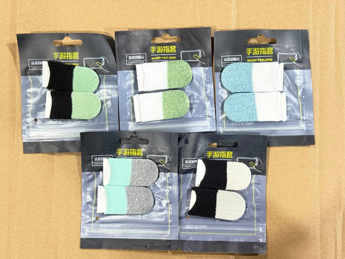 Premium Gaming Finger Sleeves Bundle 1 Pair Anti Sweat Touchscreen