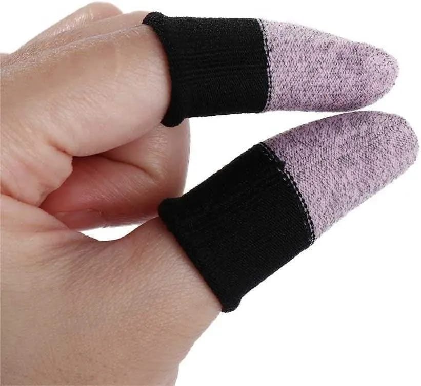 Premium Gaming Finger Sleeves Bundle 1 Pair Anti Sweat Touchscreen