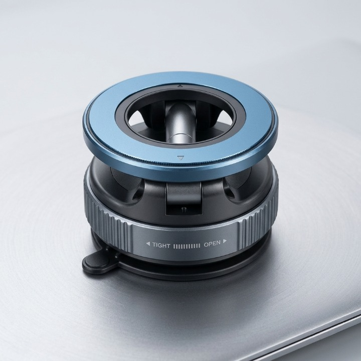 Vacuum Adsorption Magnetic Mobile Phone Holder & 360° Rotatable Car Mount Bracket | Mobile Holder For Car | Self-Adhesive Magnetic Mobile Holder