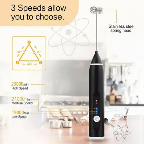 2 In 1 Electric Coffee Beater - Milk Frother And Egg Whisk
