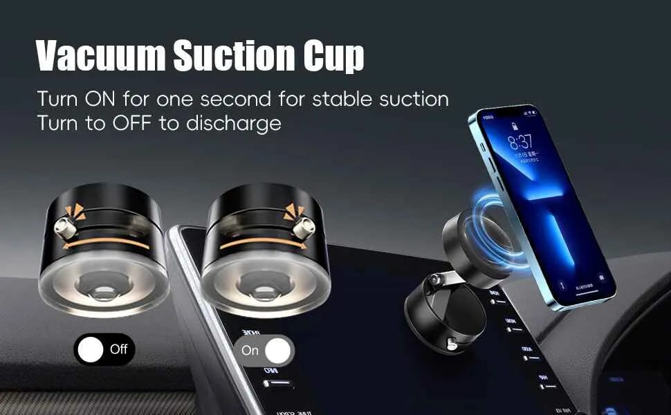 Magnetic Suction Phone Holder – Foldable & Adjustable 360° Magnetic Mount