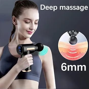 Rechargeable Massage Gun I 4 Removable Heads Electric Full Body Gun Massager, Pain Relief Cordless Deep Tissue Massage Machine